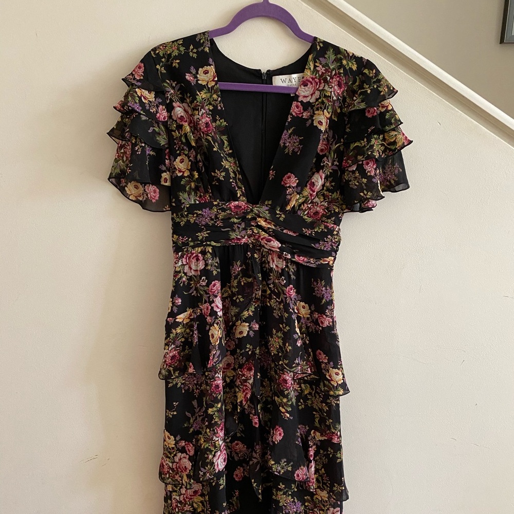 WAYF Miranda tiered, ruffle, floral dress